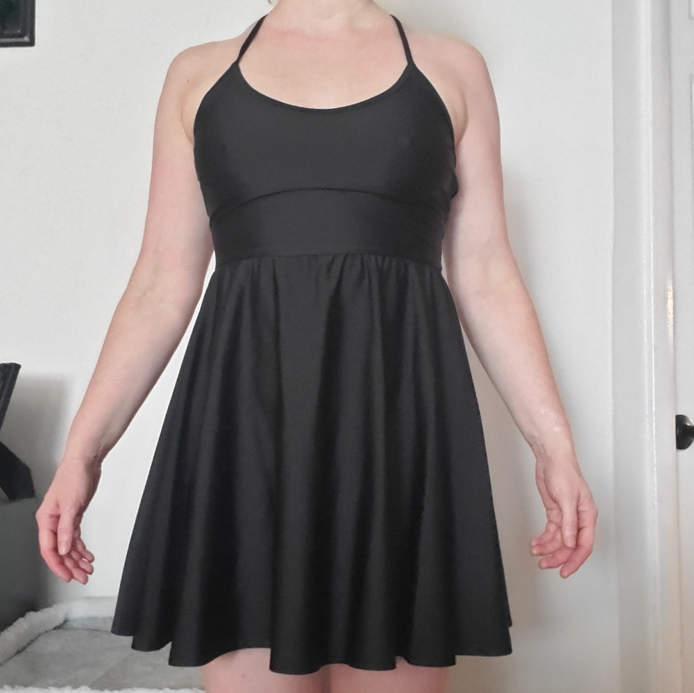 Elegant Black Halter Dress